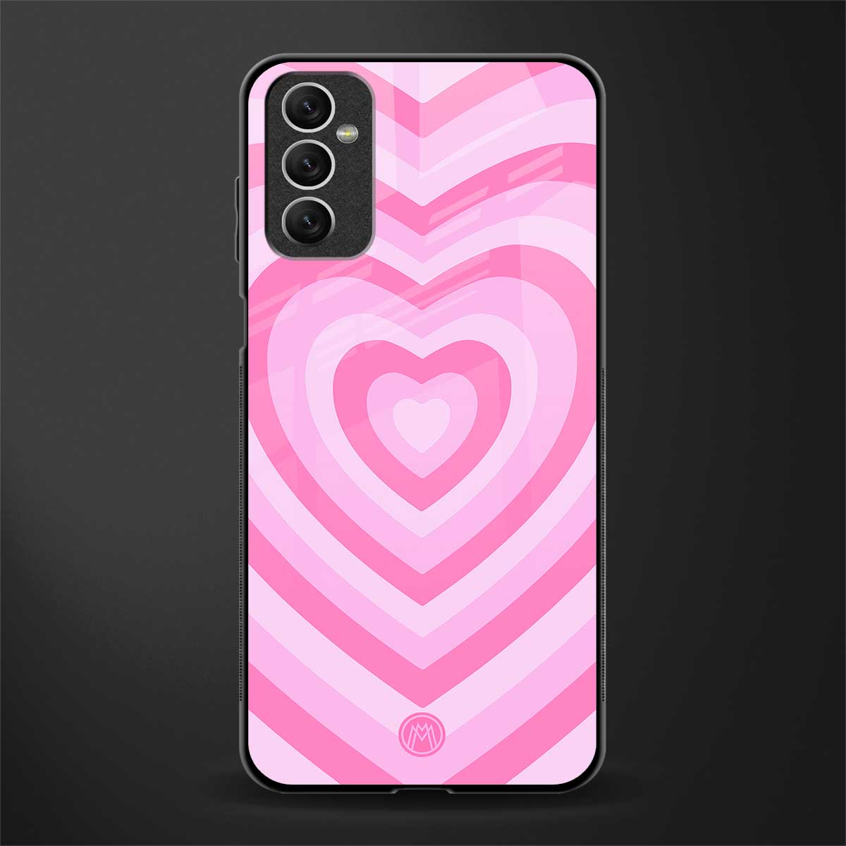 y2k pink hearts aesthetic glass case for samsung galaxy m52 5g image