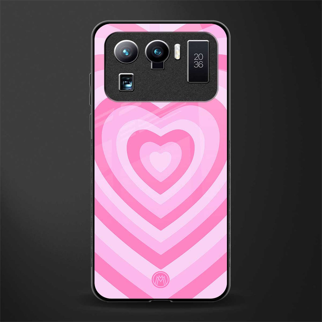 y2k pink hearts aesthetic glass case for mi 11 ultra 5g image