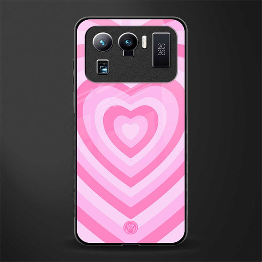 y2k pink hearts aesthetic glass case for mi 11 ultra 5g image