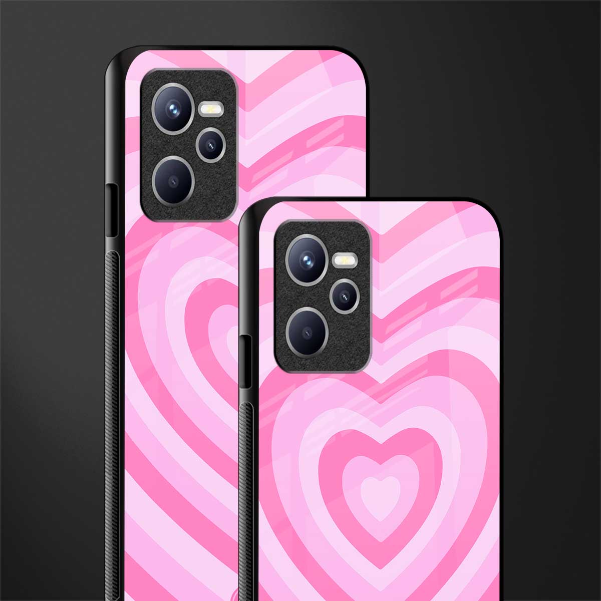 y2k pink hearts aesthetic glass case for realme c35 image-2