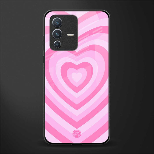 y2k pink hearts aesthetic glass case for vivo v23 5g image