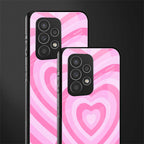 y2k pink hearts aesthetic back phone cover | glass case for samsung galaxy a73 5g