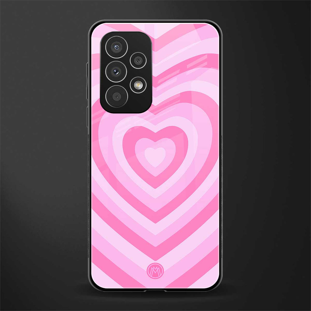 y2k pink hearts aesthetic back phone cover | glass case for samsung galaxy a73 5g