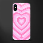 y2k pink hearts aesthetic glass case for iphone x image