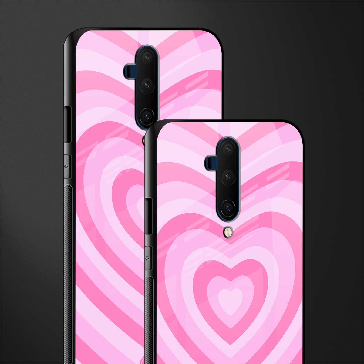 y2k pink hearts aesthetic glass case for oneplus 7t pro image-2