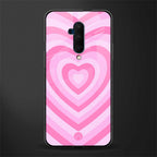 y2k pink hearts aesthetic glass case for oneplus 7t pro image