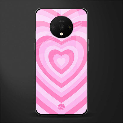 y2k pink hearts aesthetic glass case for oneplus 7t image