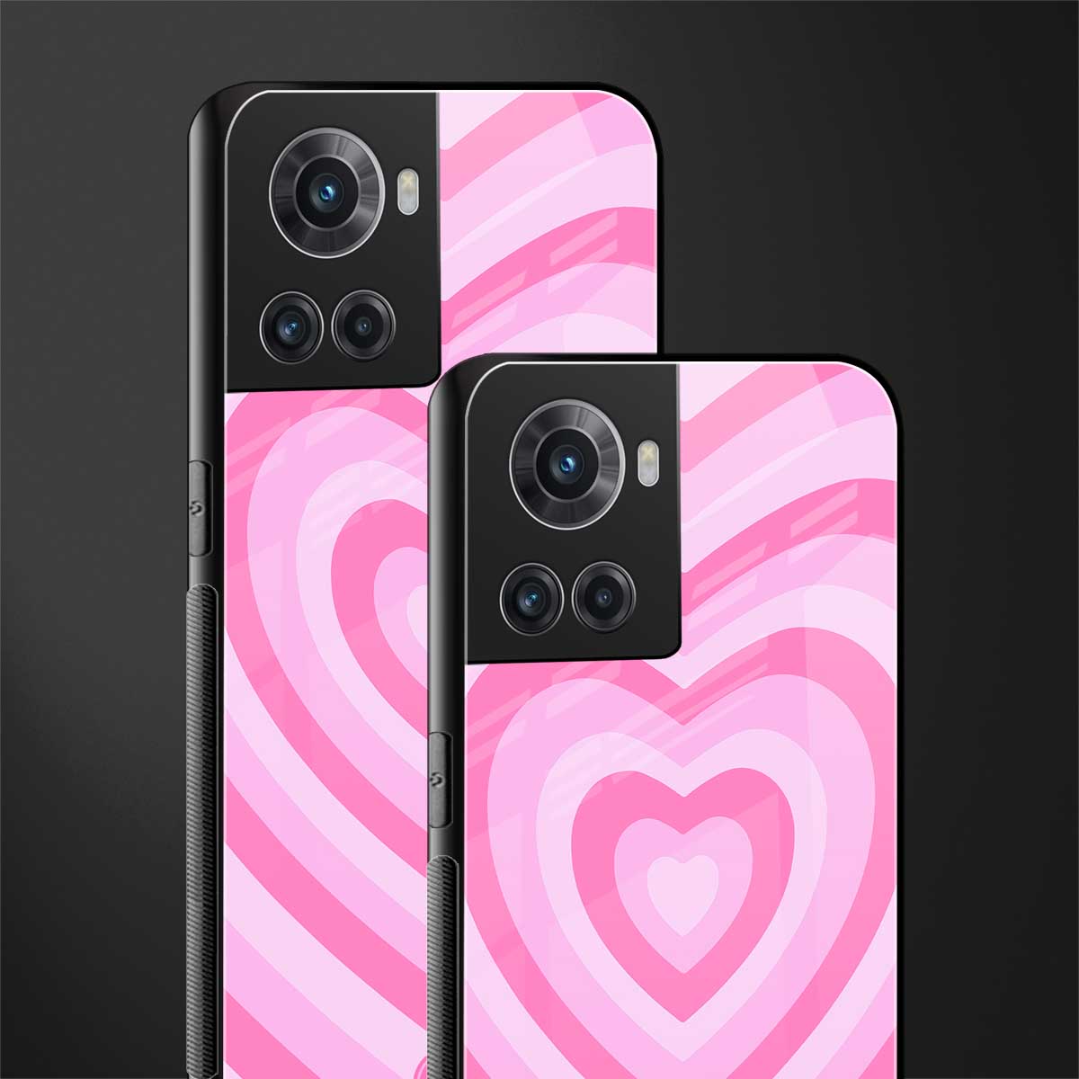 y2k pink hearts aesthetic back phone cover | glass case for oneplus 10r 5g