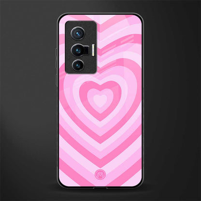 y2k pink hearts aesthetic glass case for vivo x70 image