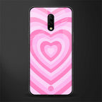 y2k pink hearts aesthetic glass case for oneplus 7 image