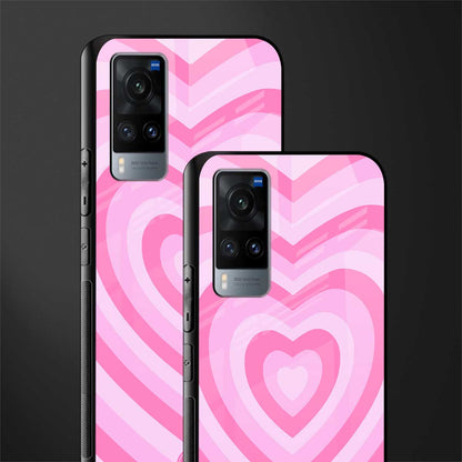 y2k pink hearts aesthetic glass case for vivo x60 image-2