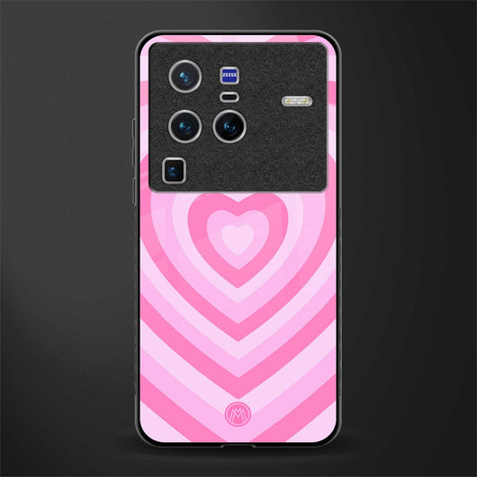 y2k pink hearts aesthetic glass case for vivo x80 pro 5g image
