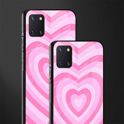 y2k pink hearts aesthetic glass case for samsung a81 image-2