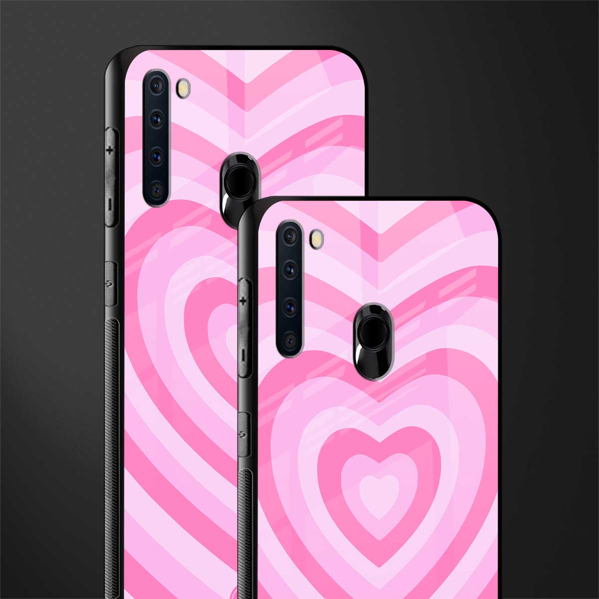 y2k pink hearts aesthetic glass case for samsung a21 image-2
