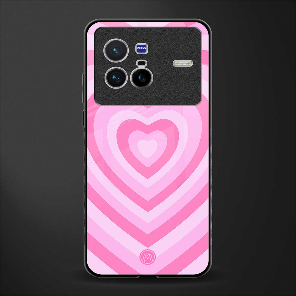 y2k pink hearts aesthetic glass case for vivo x80 image