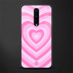 y2k pink hearts aesthetic glass case for oneplus 8 image