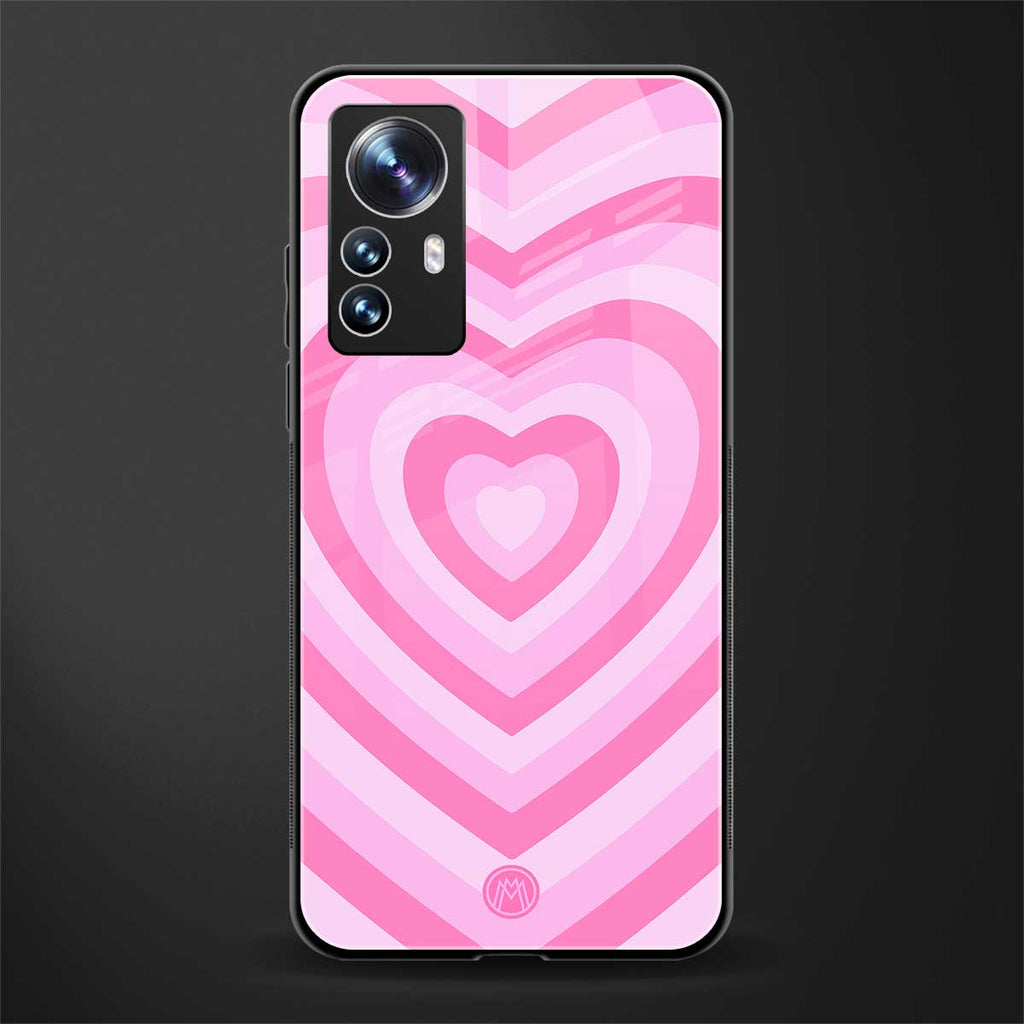 y2k pink hearts aesthetic back phone cover | glass case for xiaomi 12 pro
