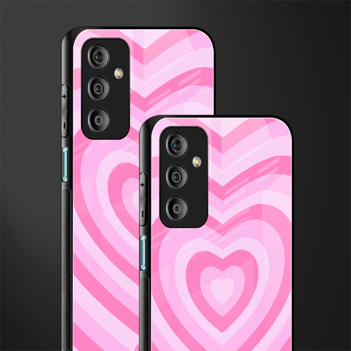 y2k pink hearts aesthetic back phone cover | glass case for samsung galaxy f23 5g