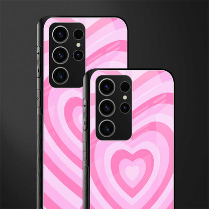 Y2K-Pink-Hearts-Glass-Case for phone case | glass case for samsung galaxy s23 ultra