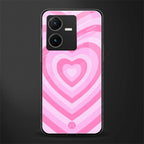 y2k pink hearts aesthetic back phone cover | glass case for vivo y22
