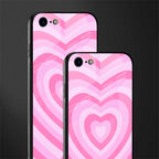 y2k pink hearts aesthetic glass case for iphone 8 image-2