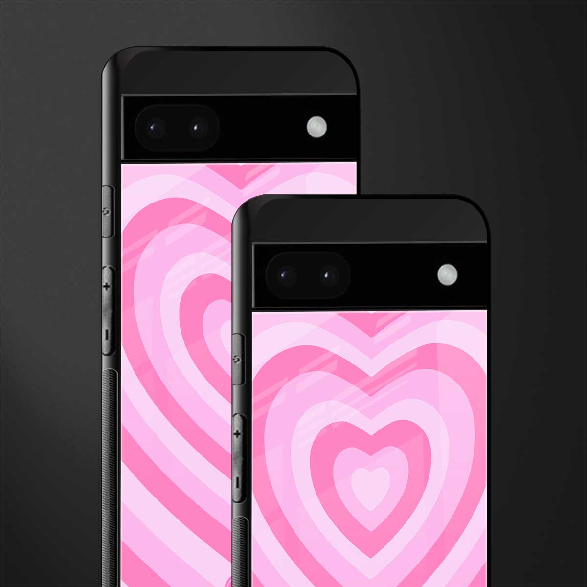 y2k pink hearts aesthetic back phone cover | glass case for google pixel 6a