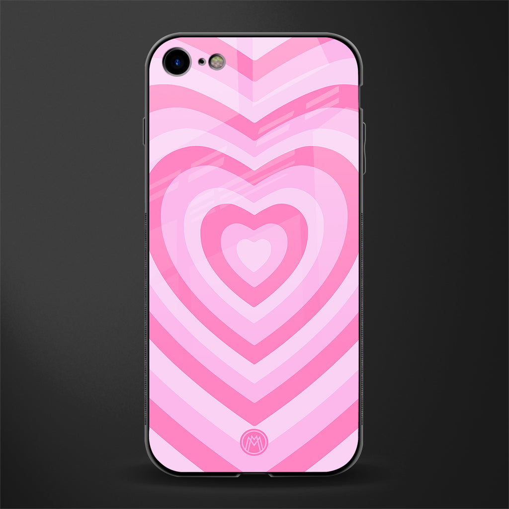 y2k pink hearts aesthetic glass case for iphone se 2020 image