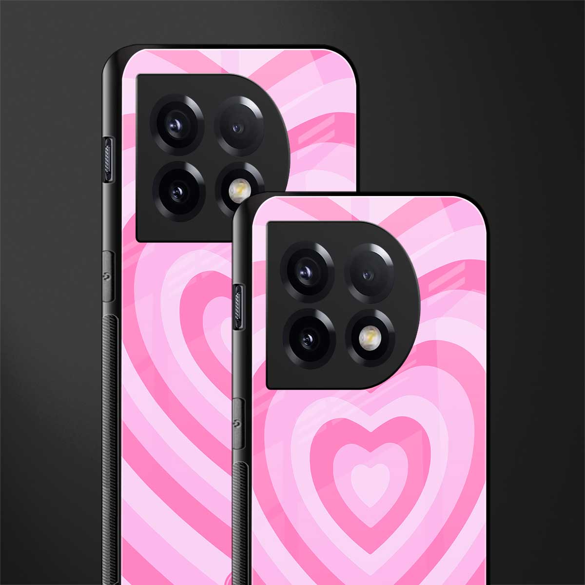 y2k pink hearts aesthetic back phone cover | glass case for oneplus 11