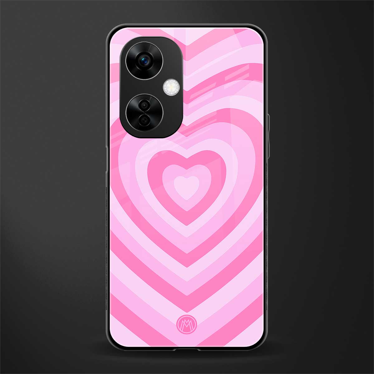 y2k pink hearts aesthetic back phone cover | glass case for oneplus nord ce 3 lite