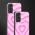 y2k pink hearts aesthetic back phone cover | glass case for samsung galaxy a54 5g