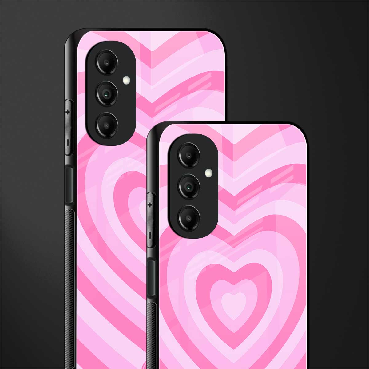 y2k pink hearts aesthetic back phone cover | glass case for samsung galaxy a14 5g
