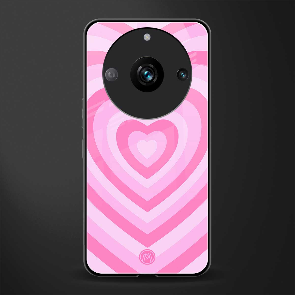y2k pink hearts aesthetic back phone cover | glass case for realme 11 pro 5g