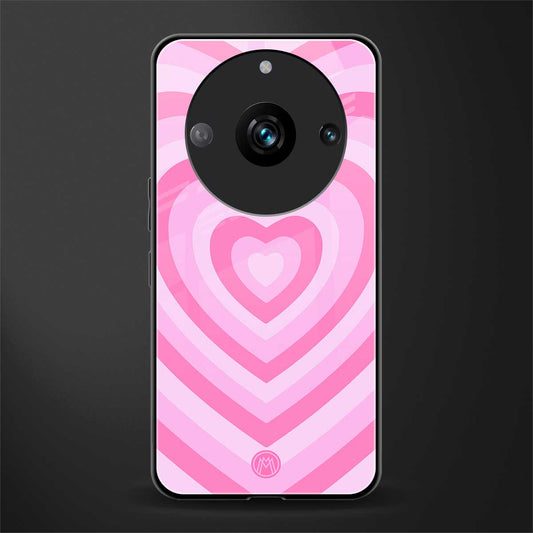 y2k pink hearts aesthetic back phone cover | glass case for realme 11 pro 5g