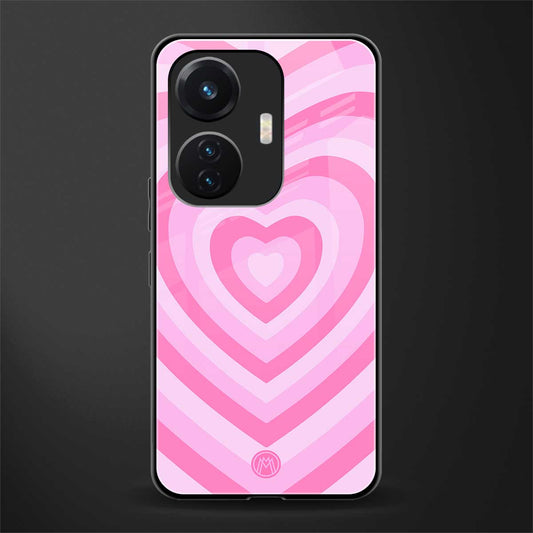 y2k pink hearts aesthetic back phone cover | glass case for vivo t1 44w 4g