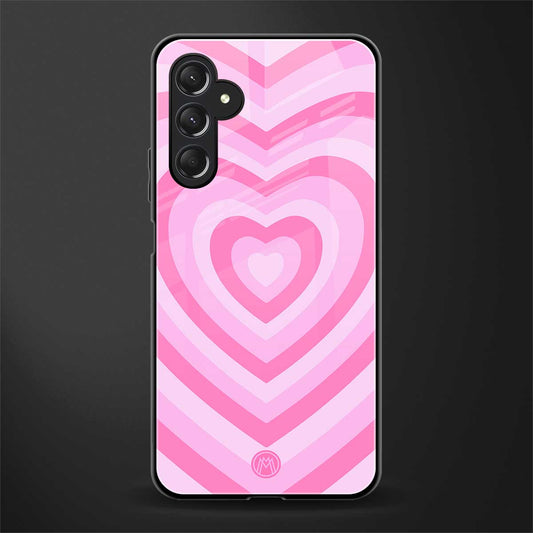y2k pink hearts aesthetic back phone cover | glass case for samsun galaxy a24 4g