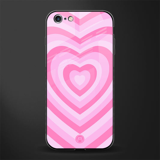 y2k pink hearts aesthetic glass case for iphone 6s plus image