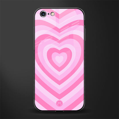 y2k pink hearts aesthetic glass case for iphone 6s image