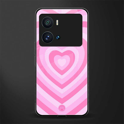 y2k pink hearts aesthetic back phone cover | glass case for iQOO 9 Pro