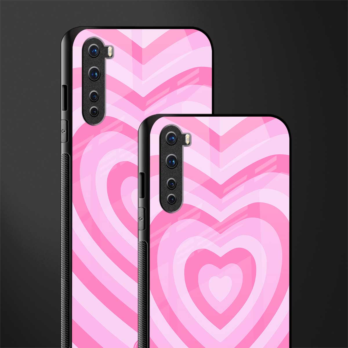 y2k pink hearts aesthetic glass case for oneplus nord ac2001 image-2