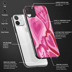 y2k pink hearts glass case for oppo a54 image-4