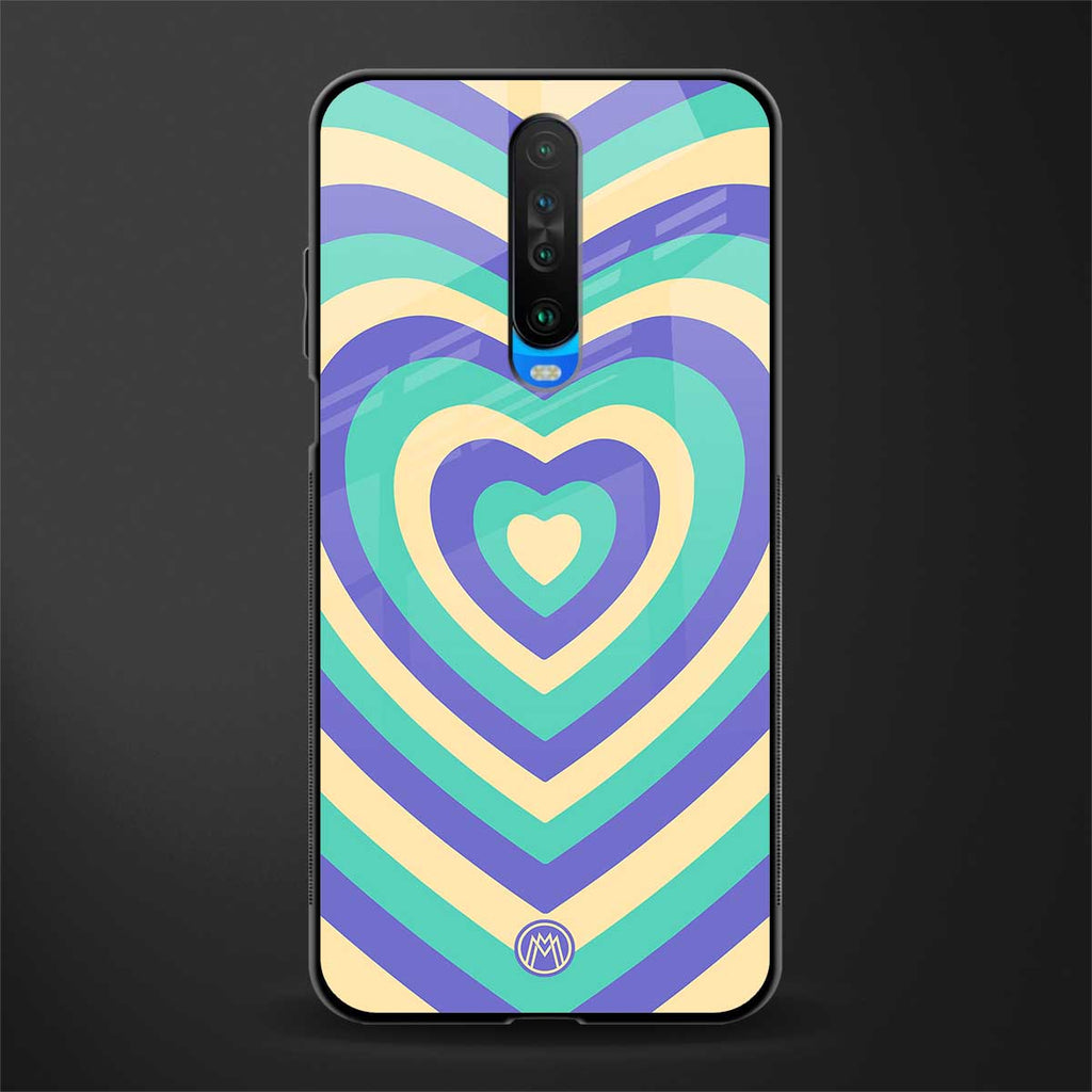 y2k purple creams heart aesthetic glass case for poco x2 image