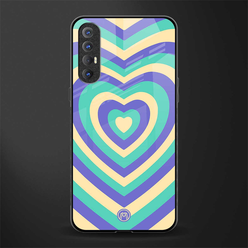 y2k purple creams heart aesthetic glass case for oppo reno 3 pro image
