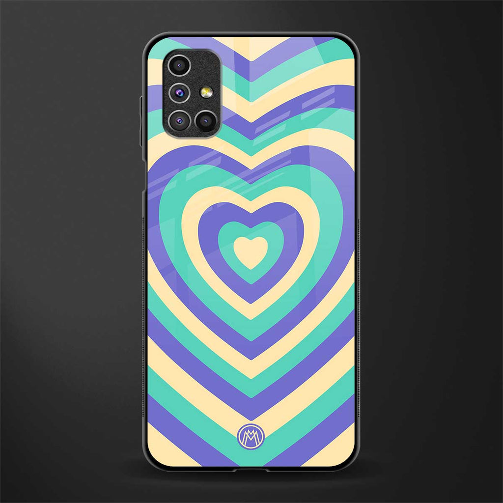 y2k purple creams heart aesthetic glass case for samsung galaxy m51 image
