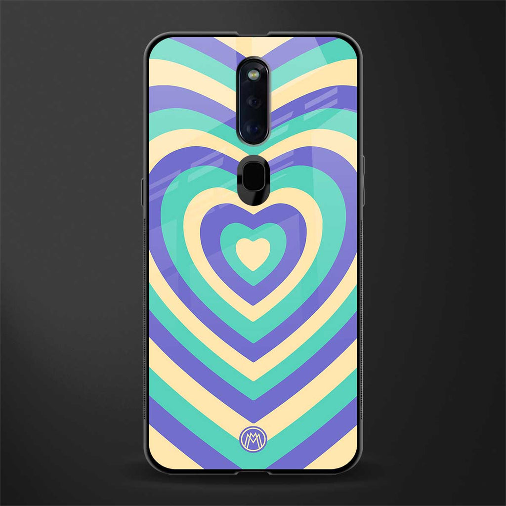 y2k purple creams heart aesthetic glass case for oppo f11 pro image