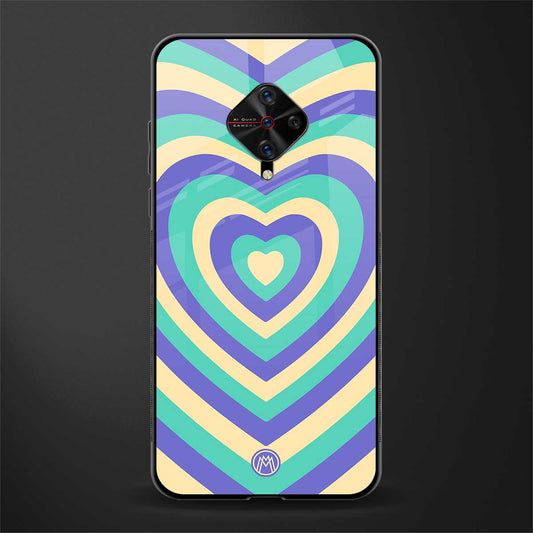 y2k purple creams heart aesthetic glass case for vivo s1 pro image