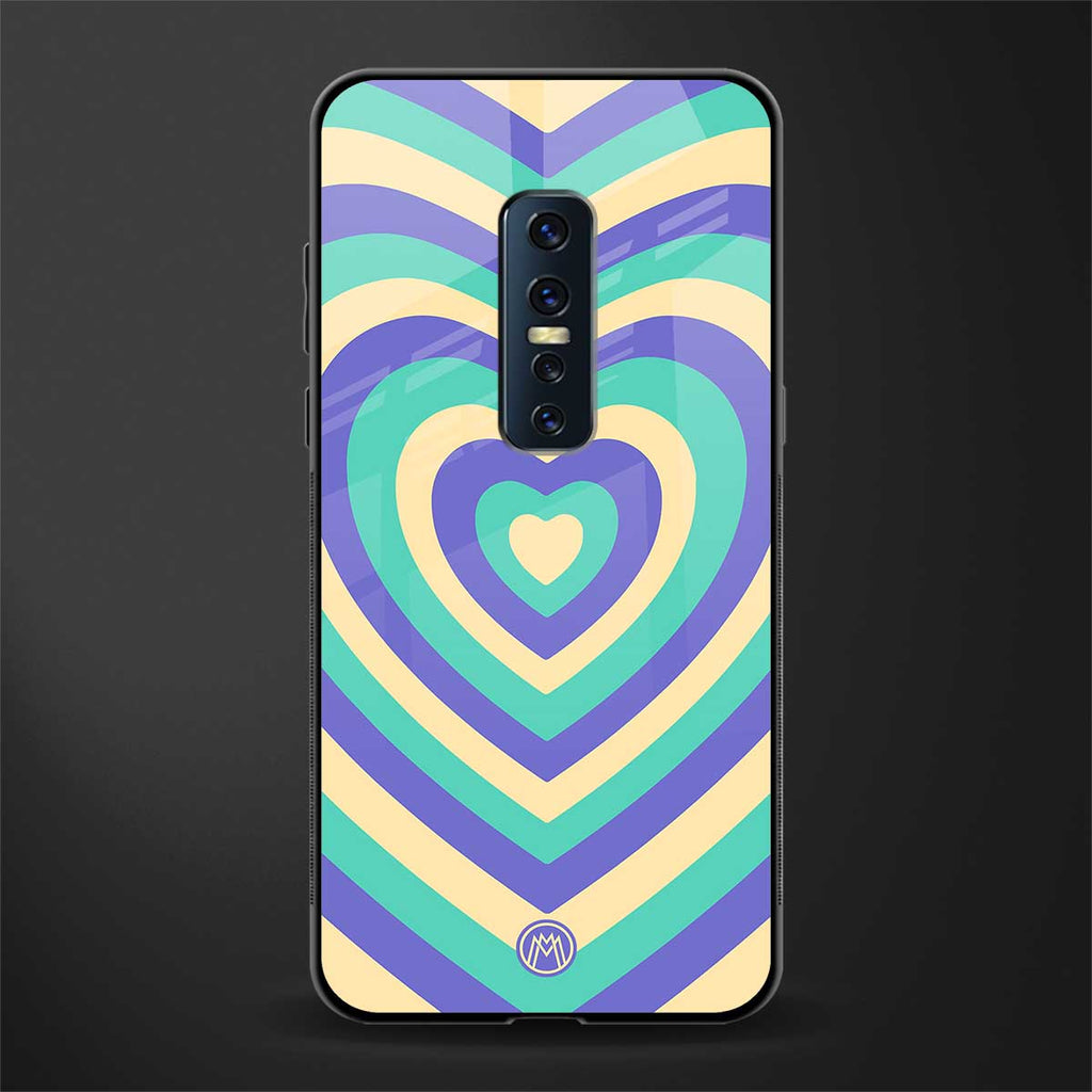 y2k purple creams heart aesthetic glass case for vivo v17 pro image