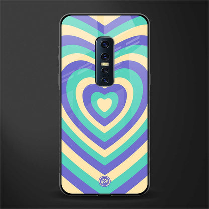 y2k purple creams heart aesthetic glass case for vivo v17 pro image
