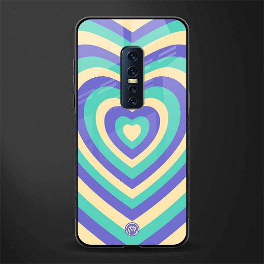 y2k purple creams heart aesthetic glass case for vivo v17 pro image
