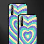 y2k purple creams heart aesthetic glass case for vivo s1 image-2