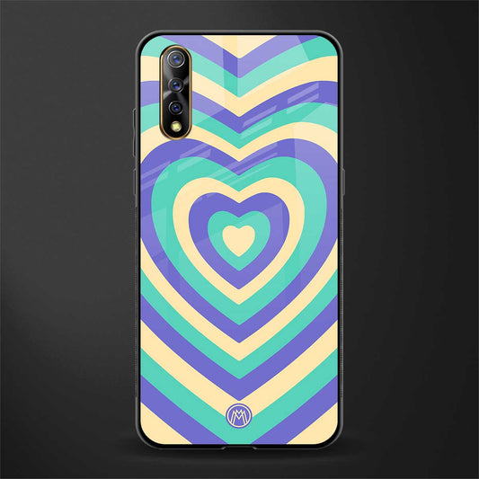 y2k purple creams heart aesthetic glass case for vivo z1x image